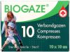 Biogaze Verbandgaas 10x10cm Wonden, Lichte Huidbeschadigingen en Oppervlakkige Brandwonden 10 stuks online kopen