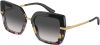 Dolce & Gabbana Sunglasses Half Print DG 4373 , Zwart, Dames online kopen