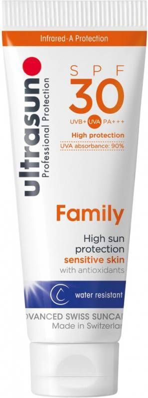 Ultrasun Zonnebrand Creme Family SPF 30 25ml - Zonnebankbenodigdheden.nl