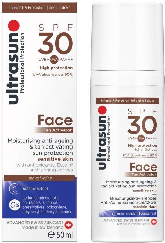 Ultrasun Zonnebrand Face Tan Activator SPF30 50ml -  Zonnebankbenodigdheden.nl