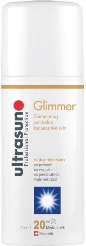 Ultrasun Glimmer zonnebrand SPF30 150 ml - Zonnebankbenodigdheden.nl